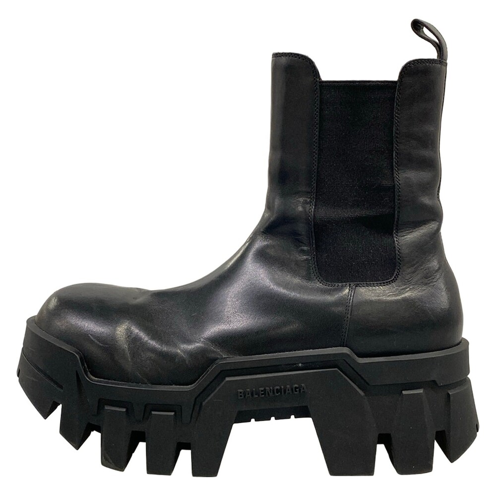 Balenciaga Black Leather Men's Boots #356386B11B
